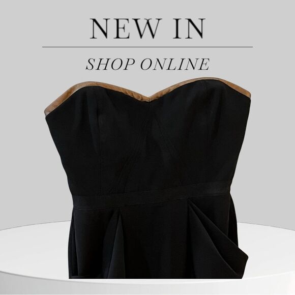 Bcbgmaxazaria Daphine dress black size 2 midi removable bra strap front pockets - Picture 2 of 16